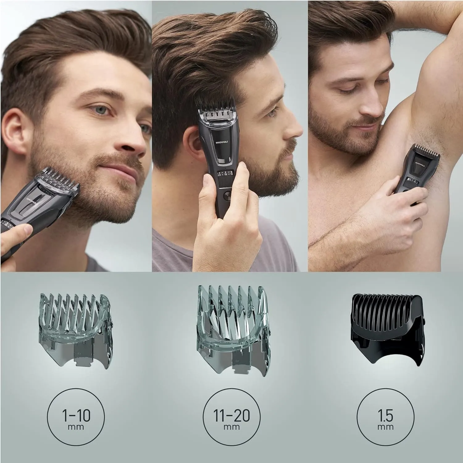 Panasonic ER-GB62 Wet & Dry Beard, Hair & Body Trimmer for Men - 40 Length Settings, Black