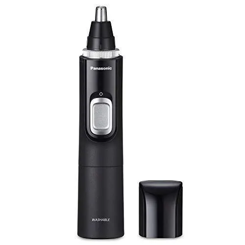 Panasonic Men’s Ear and Nose Hair Trimmer with Vacuum Cleaning System – Wet Dry Hypoallergenic High-Performance Dual Edge Blade - ER-GN70-K (Black)