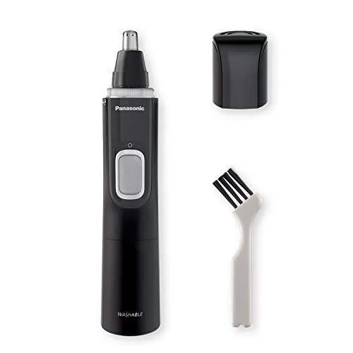 Panasonic Men’s Ear and Nose Hair Trimmer with Vacuum Cleaning System – Wet Dry Hypoallergenic High-Performance Dual Edge Blade - ER-GN70-K (Black)