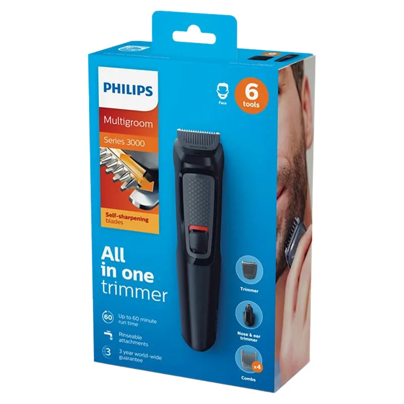 Philips Series 3000 6-In-1 Multigroom Trimmer - Black | MG3710/13