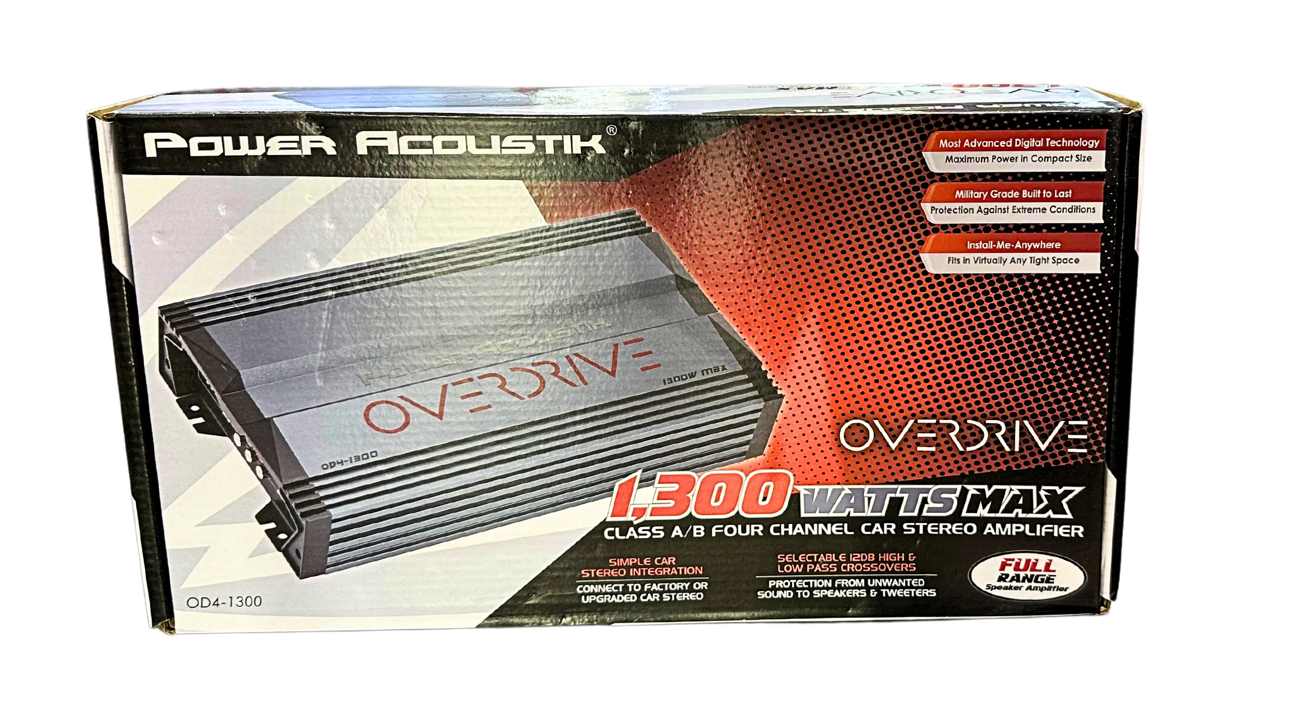 Power Acoustik OD4-1300 Overdrive Series Class A/B 4-Channel Amplifier