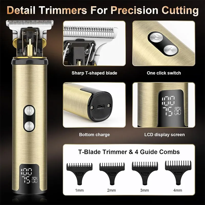 Professional Washable Electric Hair Clippers and Shaver Set