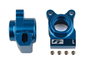 RC10B6.2 FT Rear Hubs, blue aluminum (ASS91877)