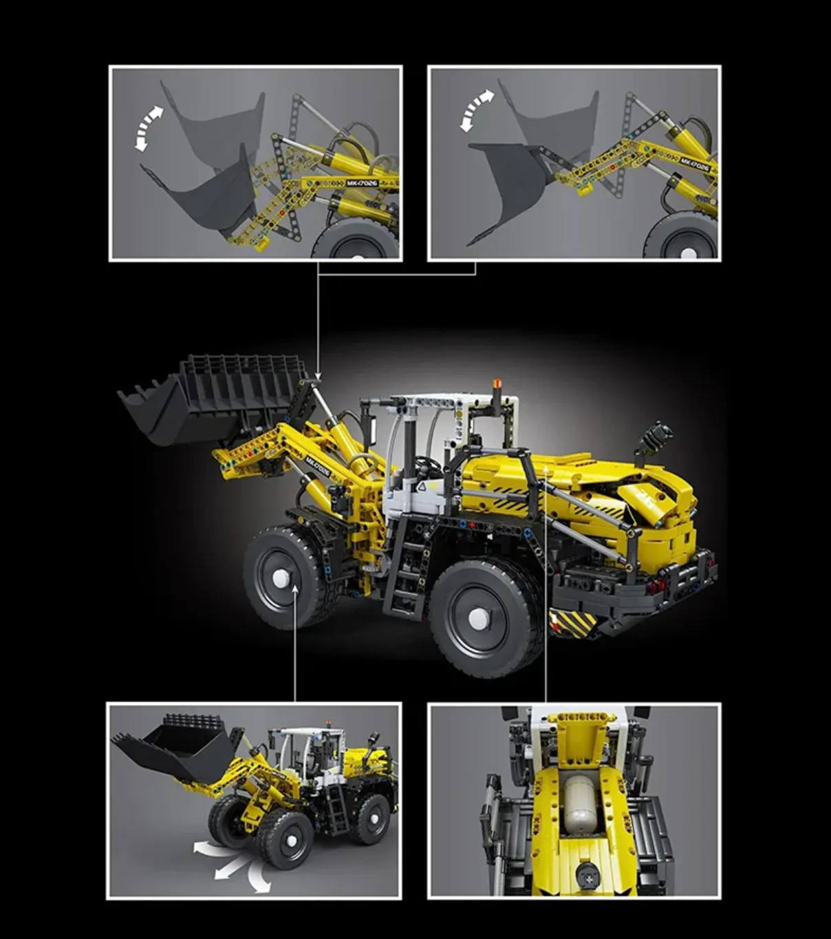 Remote Controlled Liebherr L550 Wheel Loader Brick Set