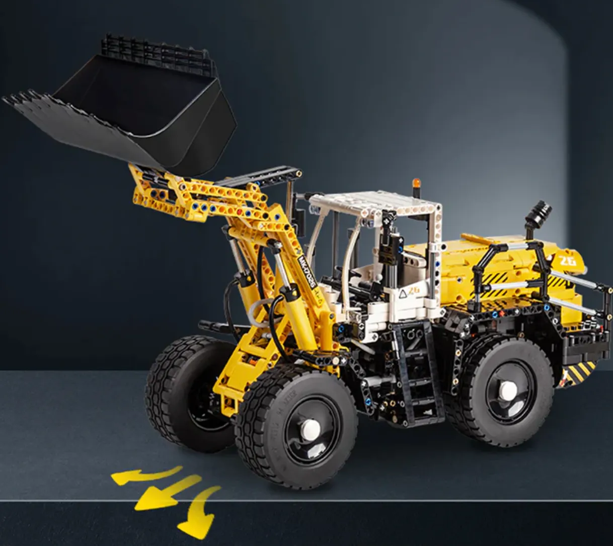 Remote Controlled Liebherr L550 Wheel Loader Brick Set