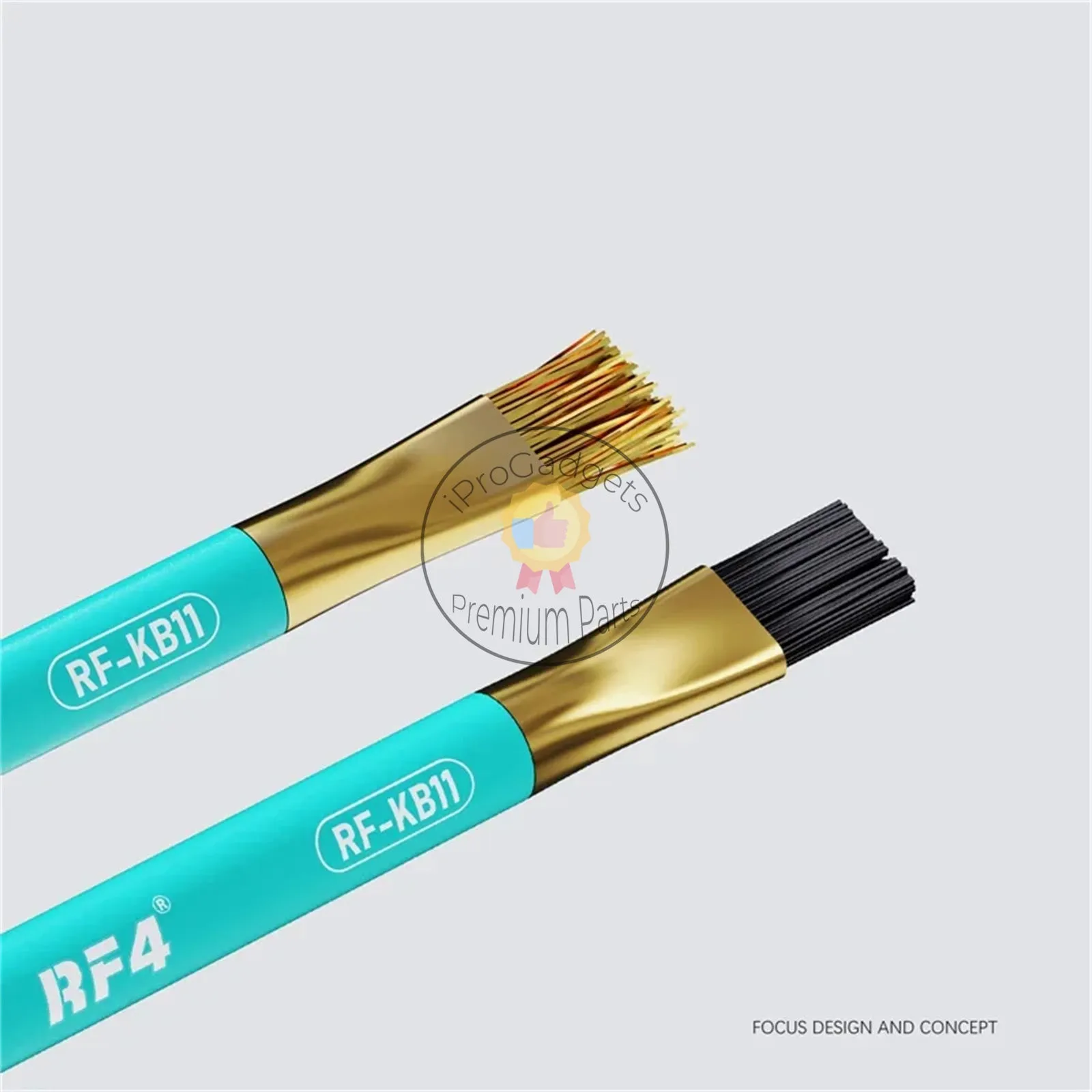 RF4 RF-KB11 2in1 3D Glue Remover Blade for Mobile Phone Motherboard Dust Cleaning ESD Double Head Brush Repair Cleaning Tools