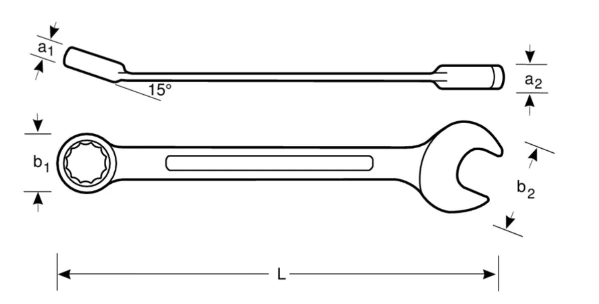 Sandvik Belzer Metric Flat Combination Wrenches with Chrome Finish  111M-16mm