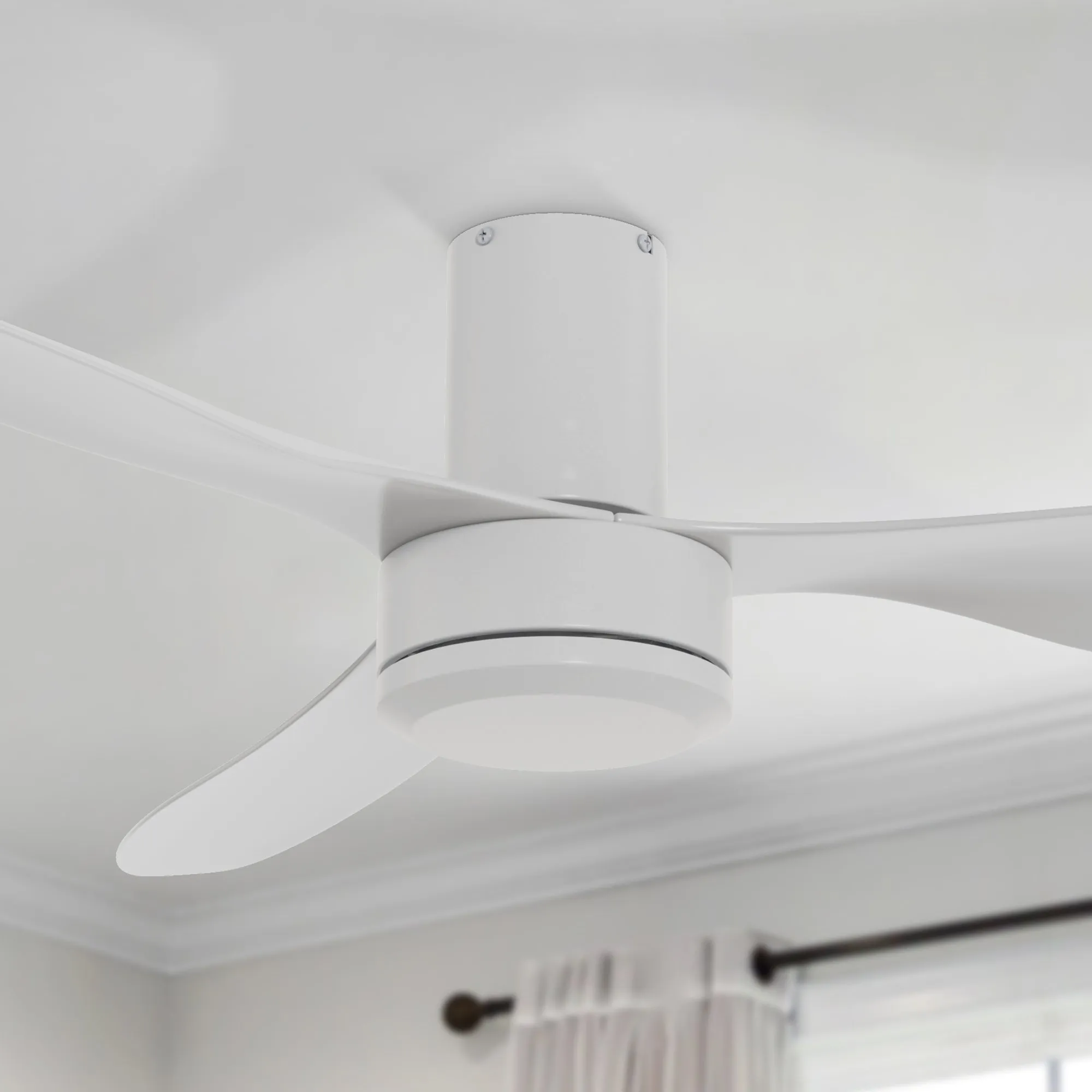 Sayer Flush Mount Modern Ceiling Fan with Remote 52 inch(NO LED)