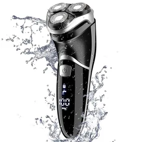 SHININGLOVE Max-T Men Electric Razor Detachable Quick Rechargeable Wet Dry Rotary Shaver