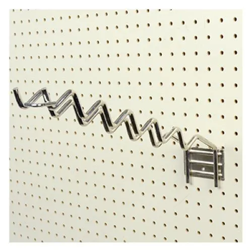 Siffron 7179162124 Heavy Duty Chrome Plated Pegboard Rake & Shovel Storage Hanger - Quantity of 10