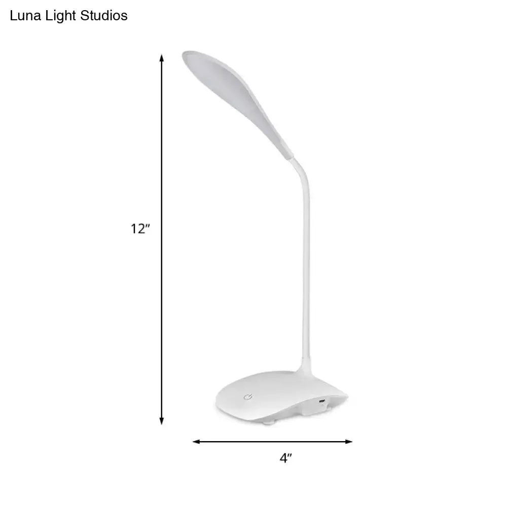 Simple Style LED Desk Lamp - Touch Sensitive, 3 Gear, Plastic - Ideal for Study or Bedside