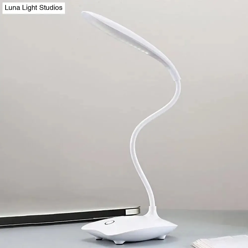 Simple Style LED Desk Lamp - Touch Sensitive, 3 Gear, Plastic - Ideal for Study or Bedside