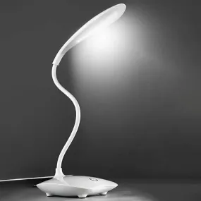 Simple Style LED Desk Lamp - Touch Sensitive, 3 Gear, Plastic - Ideal for Study or Bedside