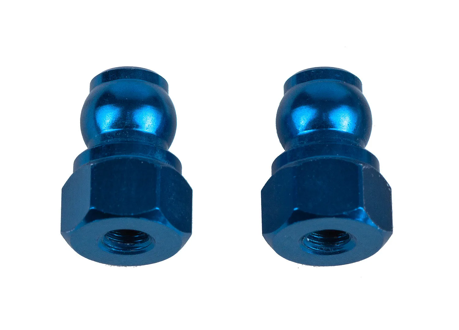 Team Associated RC10B7 Shock Bushings, 8mm, blue aluminum (ASS92443)