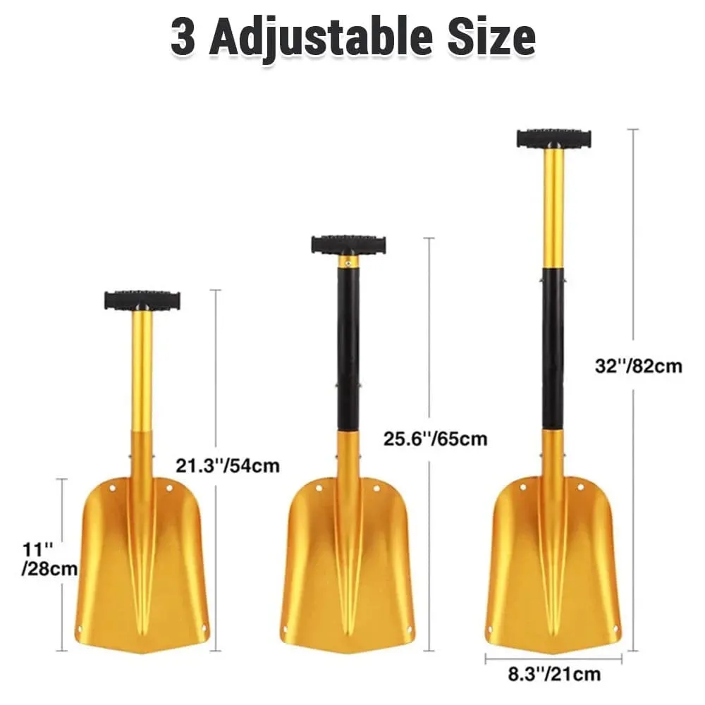 Telescopic Snow Shovel Lightweight Sport Utility Snowmobile Shovel Retractable Camping Shovel Snow Removal Tool