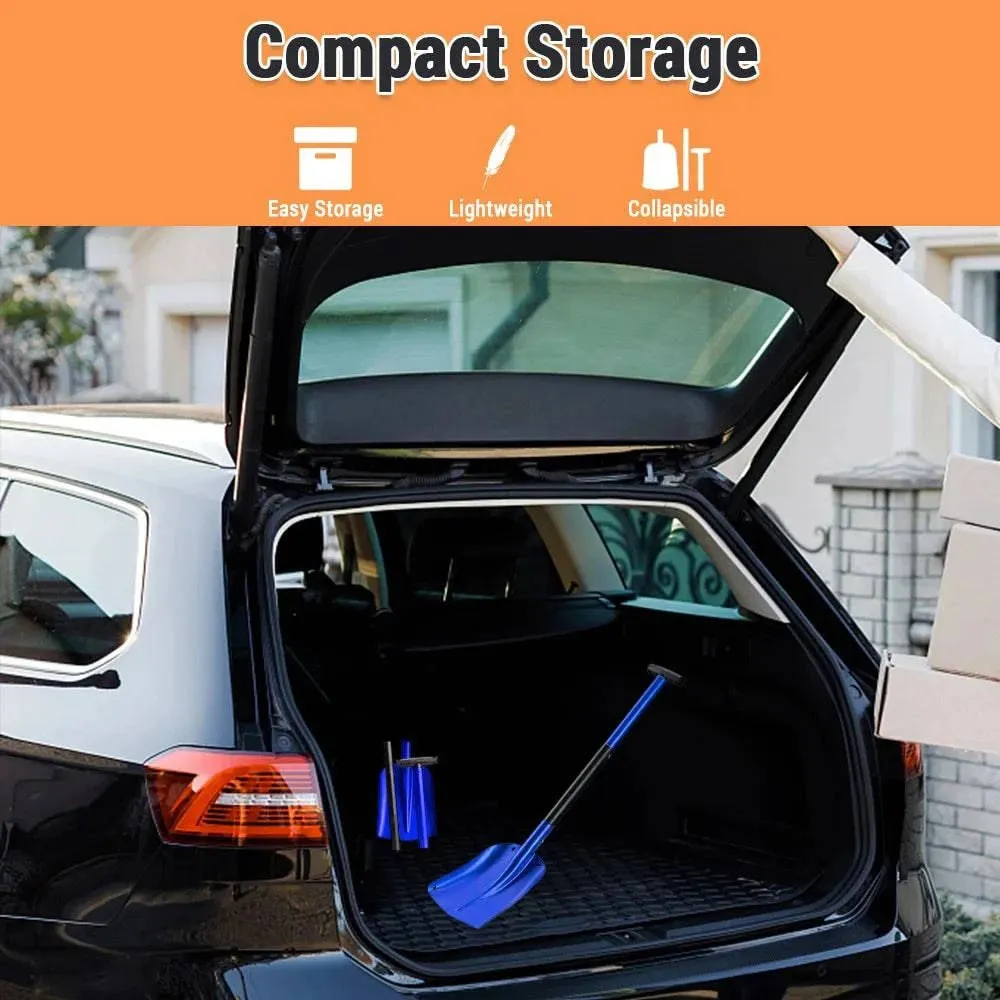 Telescopic Snow Shovel Lightweight Sport Utility Snowmobile Shovel Retractable Camping Shovel Snow Removal Tool