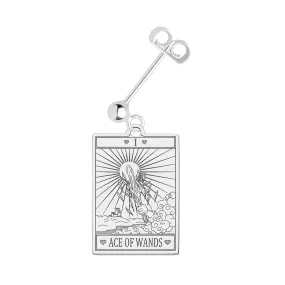 The Ace of Wands Tarot Single Earring