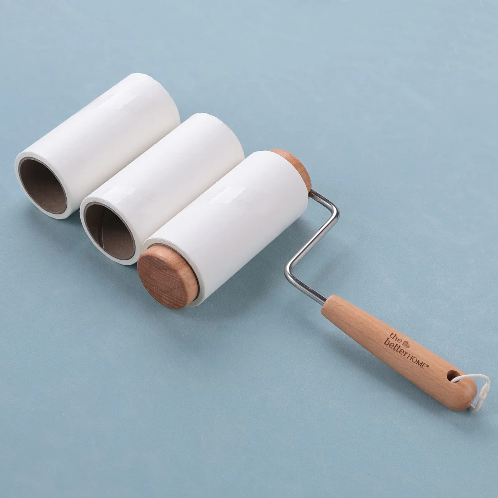 The Better Home Lint Roller for Clothes (1Pcs   2 Rolls, 60 Sheets/Roll)| Lint Remover for Clothes With Wooden Handle, Easy Tear Sheets| Clothes Roller Cleaner | Fabric Shaver For Lint, Pet Hair, Dust