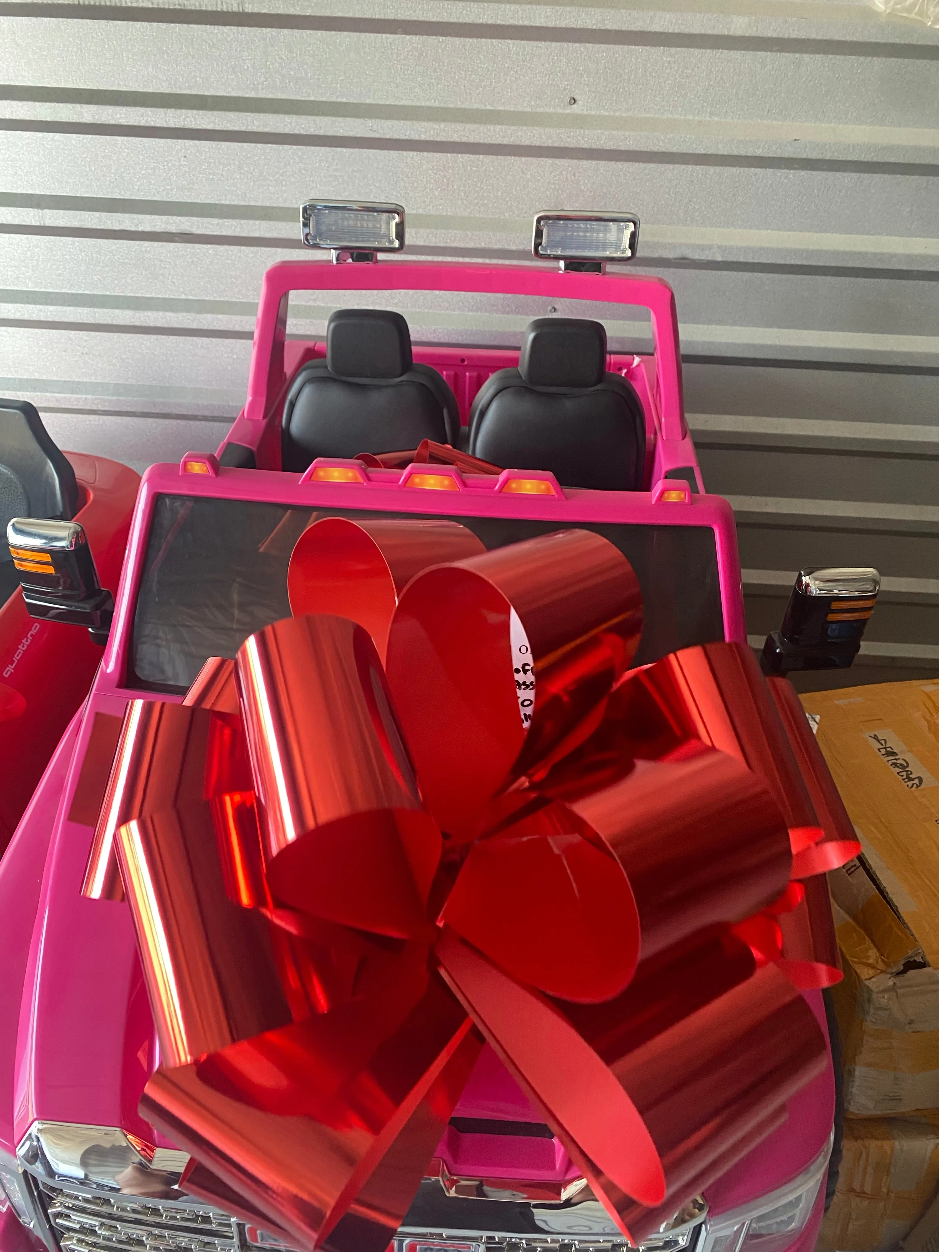 The Giant Red Car Bow 18'', for Ride On Cars, Real Cars, Any gifts