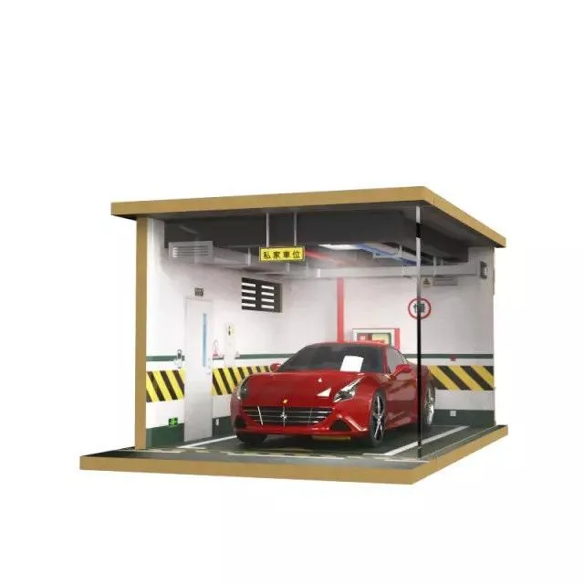 Toy Car Storage - Die Cast Car Garage Diorama - Wooden Car Parking Lot - DIY 1:18 Model Car Parking Space Toy Storage car Showroom With LED