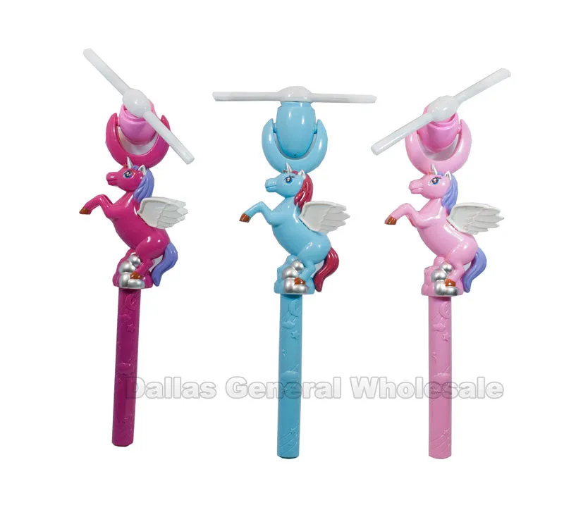 Toy Light Up Unicorn Windmill Wands Wholesale