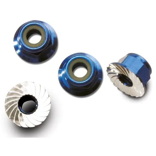 Traxxas 4mm Nylon Flanged Locknuts (4) - Assorted Colours TRA1747