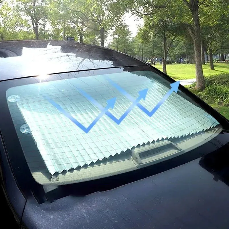 Universal Car Windshield Sunshade Curtain: UV Reflective Front & Rear Window Protector | Auto Sun Visor Covers