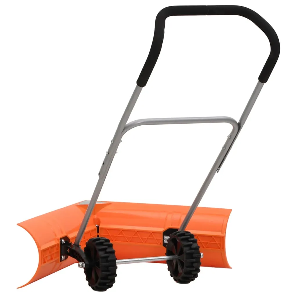 vidaXL Dual Angle Snow Shovel with Extendable Handle Orange Steel