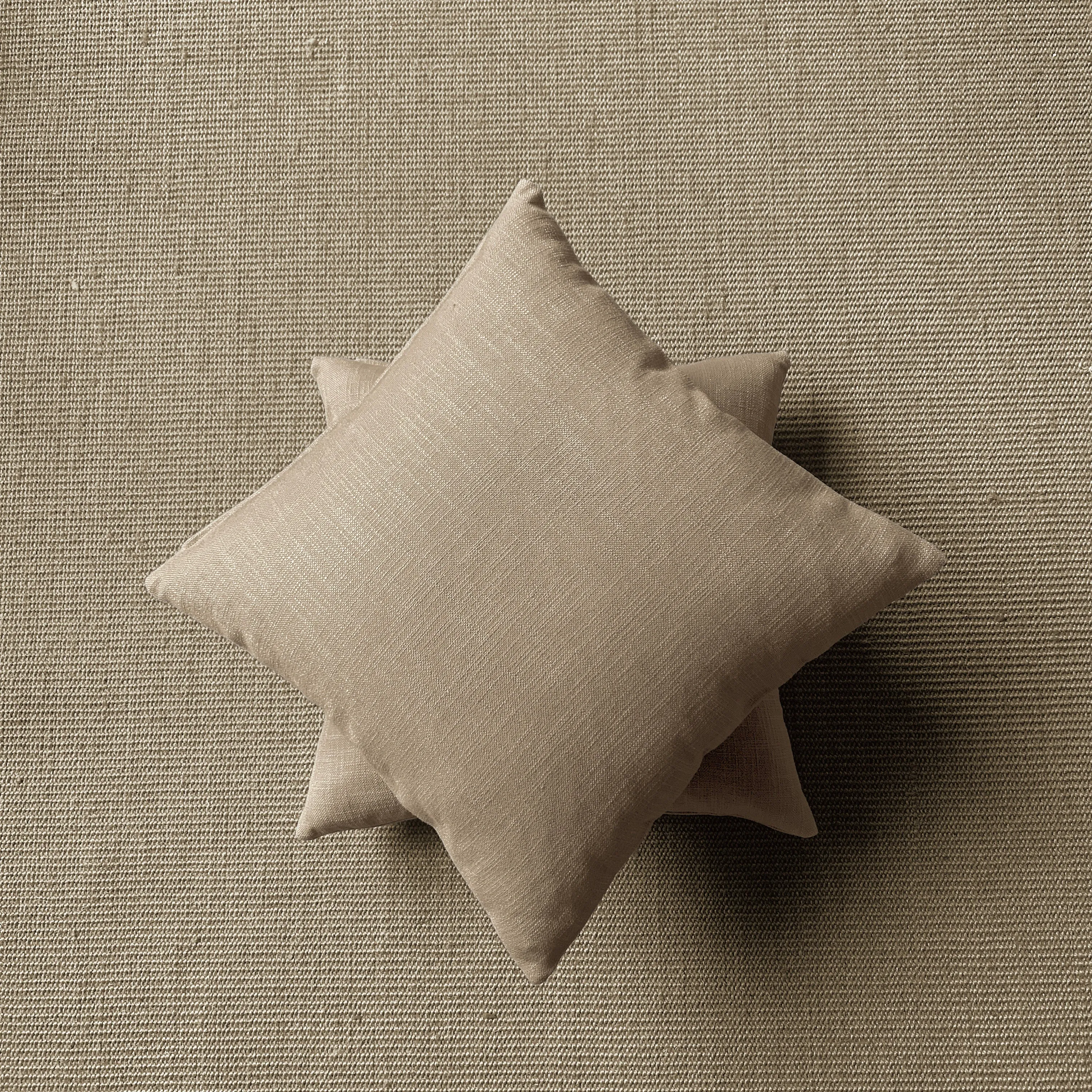 Wheat Textured Solid Throw Pillow Cover 20x20