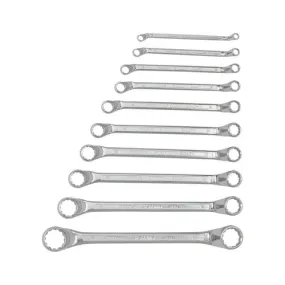 ZEBRA POWERDRIV® (12-Point) Metric Double Box End Wrench Set - Deep Offset (10 Pieces)