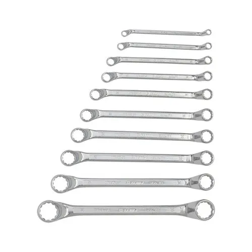 ZEBRA POWERDRIV® (12-Point) Metric Double Box End Wrench Set - Deep Offset (10 Pieces)